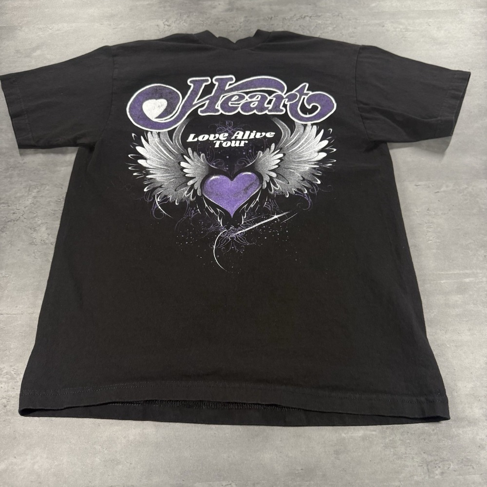 Heart Sheryl Crow Shirt Medium Black Concert Merch Tour Band Black Purple Heart